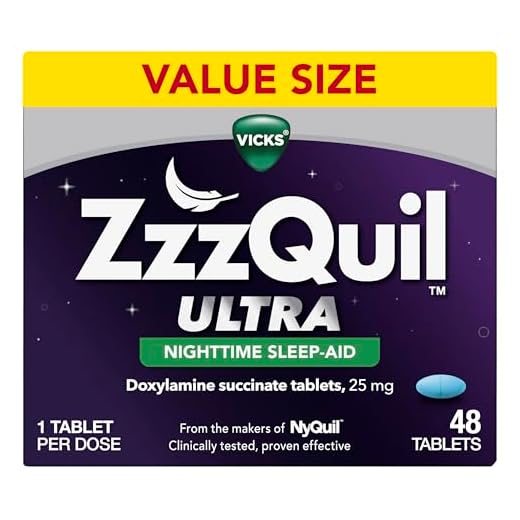 ZzzQuil ULTRA, Sleep Aid, Nighttime Sleep Aid, 25 mg Doxylamine Succinate, From Makers of Nyquil, Non- Habit Forming, Fall Asleep Fast, Stay Asleep Longer, 48 Count