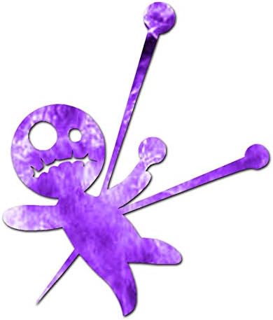 Miniatura 6 de Voodoo Doll - Calcomanía de vinilo - 5.75 x 6.75 pulgadas - Giro rojo del motor