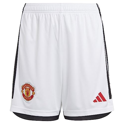 Adidas, Manchester United Home, Football Shorts, White, 910A, Child