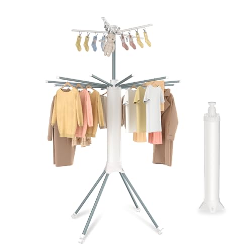2 Tier Octopus-Shaped Clothes Drying Rack with Wheels& Sensitive ...