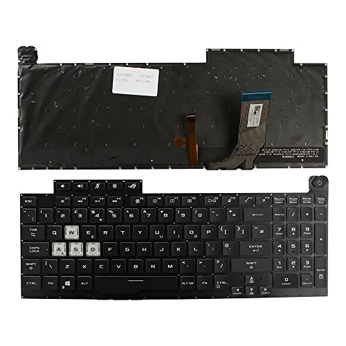 Clavier ASUS G731GU-EV089T rétro-éclairé noir de rechange Power4Laptops