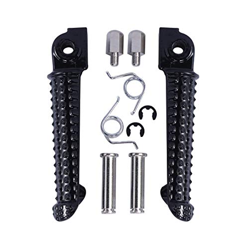 Xyzmt 133552114648 Footpegs New Black Front Footrests Foot Pegs For Yamaha Yzf R6 1999-2017 R6S 2003-2008 cover