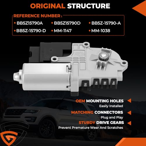 Image of GEARLAST Sunroof Motor for Ford Explorer 2011-2017 Left and Right | Explorer Sun Roof Motor Replacement,2-PCS Set Moon Roof Motor Replaces# BB53-15B689-AB BB5Z15790A