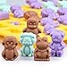 Gummy Bear Mold Candy Molds - Chocolate Molds Including Bears, Frogs, Lions, Monkeys, Penguins, Worms, Starfishs, Dolphins, Octopus, Sharks Sea Mold Set of 4 Silicone Molds
