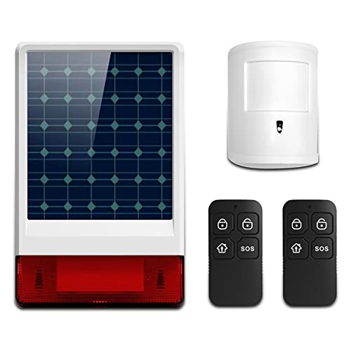 Wolf-Guard GSM Alarmanlage für Zuhause, 433 MHz Solar-Sirene mit Anti-Haustier-Bewegungsmelder und Fernbedienung, App-Steuerung