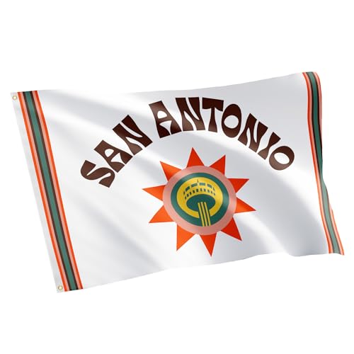 Desert Cactus San Antonio Spurs Flag NBA 100% Polyester Indoor Outdoor 3x5 feet National Basketball Association Team Flags (Flag City Edition 2023 A)