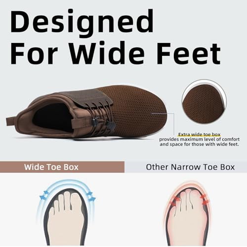 BLSART Wide Slip-On Diabetic Shoes for Men - Swollen Feet & Neuropathy Relief