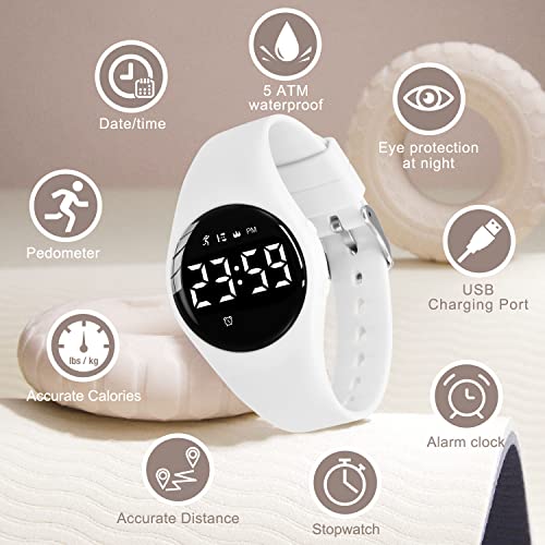 Kids Digital Watch for Boys Girls,Sports Watch with Fitness Tracker Pedometer Vibration Alarm for Ages 5-15 No App Needed Waterproof Watches for Kids2