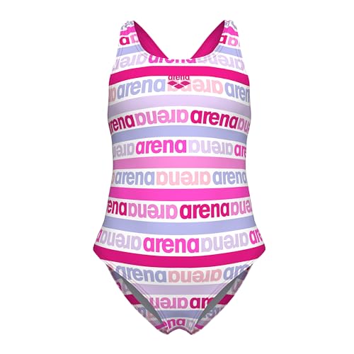 ARENA Mädchen Friends Girls' Youth Swim Pro Back Swimsuit Comfortable Kids Suit Pool Or Beach Badeanzug, Multi/Freak Rose Pink, 4 Jahre
