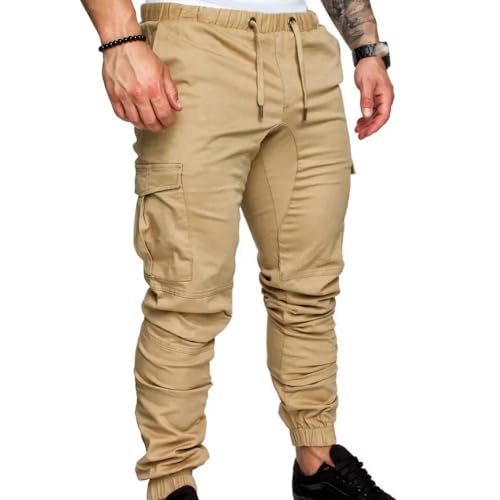 Men's Casual Jogging Solid Color Pocket Pants Sports Trousers Street Hip Jogging3