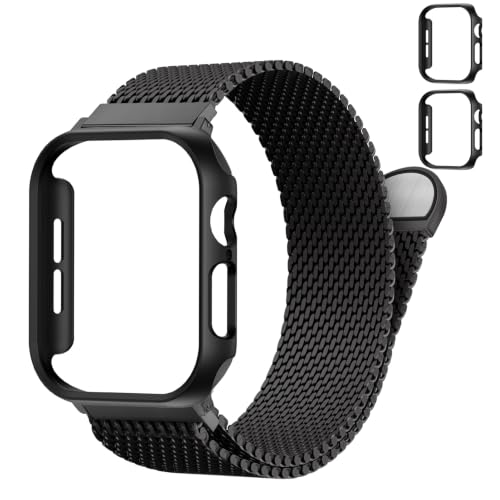 Milanese Loop Band and Case for Apple Watch Ultra 4/3/2 49mm 46/45/44mm