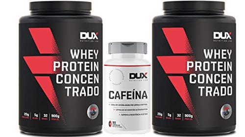 Kit 2 Whey Protein Conc.Baunilha 900g + Termogenico Cafeina