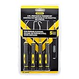 General Tools 5 Piece Precision Probe, Pick and Tweezer Set for Crafts, Hobbies, and Electronics - Hand Tools - Black