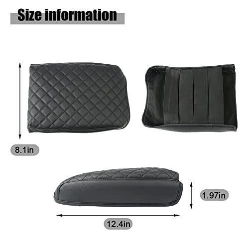 sportuli Center Console Cover Anti-Scratch Leather Armrest Cushion Compatible with 2020 2021 2022 2023 2024 Kia Telluride Accessories (Black) by sportuli - Used condition - Image 3