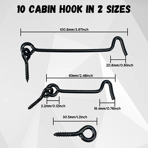 KITERI 10 Pcs Cabin Hook and Eye Latch - Image 2