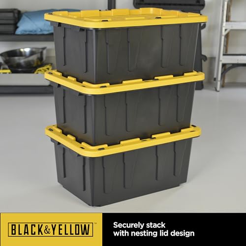Cx Black & Yellow®, 27-Gallon Heavy Duty Tough Storage Container & Snap-Tight Lid thumb #6