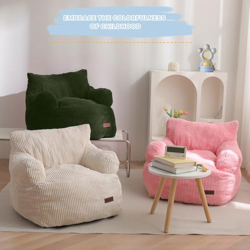 Image of MAXYOYO Kids Bean Bag Chair, Stuffed Bean Bag Sofa, Dark Green, Standard