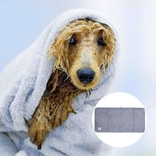 POPETPOP Toalha de Banho para Cachorro Toalha Seca Superabsorvente para Cachorro