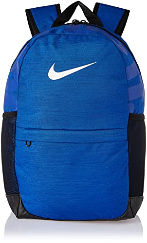 Nike Kids' Brasilia Backpack, Kids' Backpack with Durable Design & Secure Storage, Game Royal/Black/White
