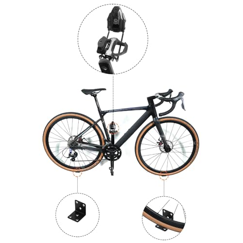Soporte de pared para bicicletas plegable y ajustable de carretera 7