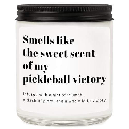 RIZOOCE Pickleball Gifts for Women Men, Pickleball Accessories, Lavender Scented Candle - Funny Gifts Pickleball for Lovers, Players, Fans, Sports