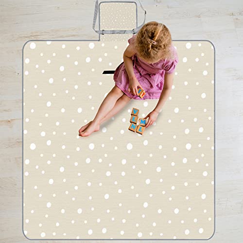 Bardic Cobertor de piquenique tapete de praia com pontos salpicados, suporte impermeável dobrável po
