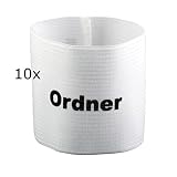 10 er Set Armbinde Ordner Ordnerbinde Ordnerarmbinde Weiss von Select/Derbystar