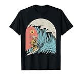 Grim Reaper Surfer Gift Anarchy Anarchist Halloween Costume T-Shirt