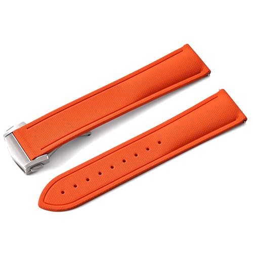 Image of WAMD Vector FKM Rubber Watch Strap 20mm 22mm - No Loop Deployment Clasp - Premium Fluoroelastomer Replacement Band.