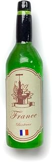 3D France Wine Bottle Fridge Magnet, Green Resin Bordeaux Design, 8.4cm x 2.2cm, Decorative Refrigerator Magnet with French Flag