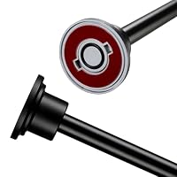 Croydex Stick 'n' Lock Extendable Shower Curtain Rod, Matt Black