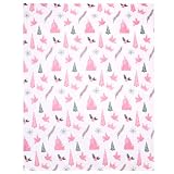 sarcia.eu Colcha/Manta Blanca y Rosa 120 cm x 150 cm Princesas Disney 120x150 cm