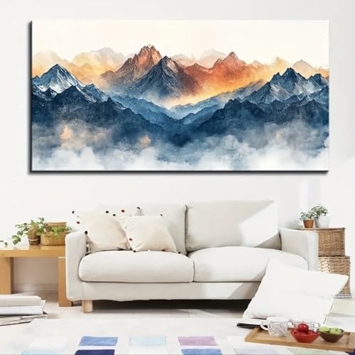 Tableau moderne brume pour habiller un grand mur vide de salon