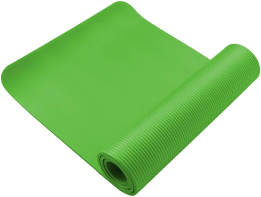 HEMOTON Yoga Mat Tear Non Slip Nbr Exercise Mat for Fitness Workouts with Carrying Strap Fruit Green