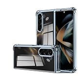 BORYA Placcatura Cover per Samsung Galaxy Z Fold5 (Fold 5), Ultra Sottile Antiurto Trasparente Morbida Silicone TPU Bumper Antigraffio Custodia, Elegante Lusso Pieghevole Caso. Blu
