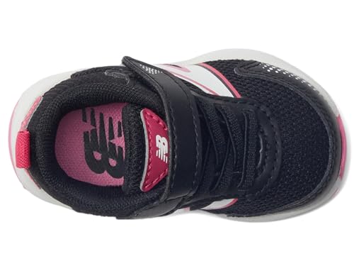 Image of New Balance Kid's Dynasoft 545 V1 Bungee Lace with Top Strap Running Shoe, Black /Carnival Pink, 3 M Infant