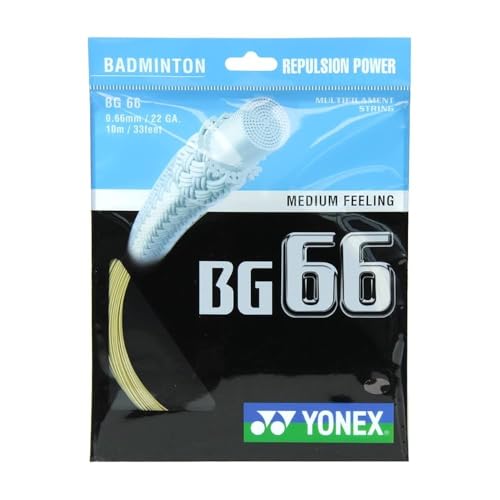 YONEX BG 66 Badminton String (Platinum Gold)