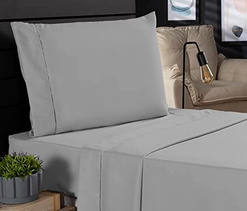 Jogo de Cama Classic Solteiro Percal 400 Fios Ponto Palito 03 Peç...