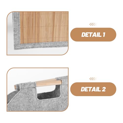 Cesta de fieltro estrecha para guardar ropa y evitar desorden 4