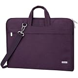 Voova 17.3-17 Inch Laptop Sleeve with Handle, MacBook Sleeve, Dark Purple | Splash-proof 17.3-inch laptop sleeve with handle and removable strap; fits Dell, HP and Lenovo notebooks for business travel