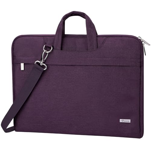 Voova Laptop Bag 17 17.3 Inch Water-resistant Laptop Sleeve Case with Shoulder Straps & Handle, Computer Case Cover Slim Briefcase Compatible with 17-18” Hp Dell Asus Acer, Dark Purple by Voova - Used condition - US$21.65