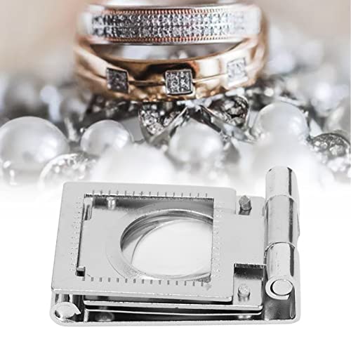 Chaveiro dobrável Lupa 10X Mini Três Lupas Dobráveis ​​Jóias Avaliação Ferro Lupa com Escala para Gr