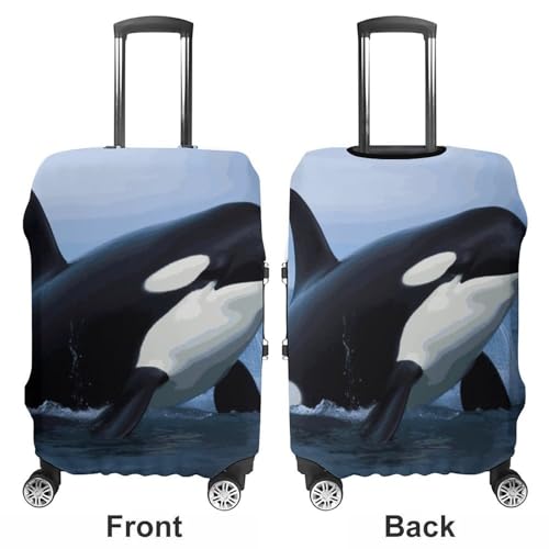 Carry on Luggage Cover Killer Whale Suitcase Covers for Luggages Tsa Approved Travel Luggage Sleeve Protector Elastic Suitcase Protector Anti-Scratch Washable Fits 19-30 Inch Case -XL3
