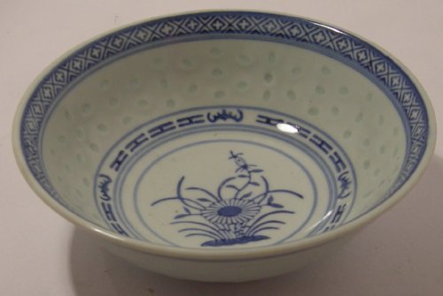 Bowl 17.5cm/7" Dia & Shallow Bowl Ceramic Rice Pattern Guaranteed Quality