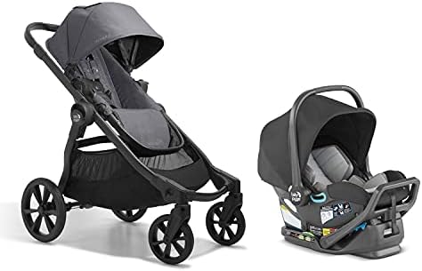 Baby Jogger® City Select 2 Single-to-Double Modular Travel System, Car Seat and Stroller Combo with City GO 2 Infant Car Seat, Lightweight Baby Stroller, Radiant Slate