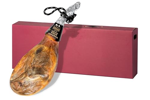Jamón Serrano Gran Reserva Montevalle 7-8kg | Curación Tradicional +20 Meses | Incluye Cuchillo y Jamonero | Ideal para Tapas, Regalos y Navidad