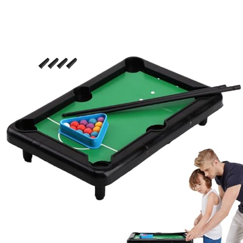 Mini Billiard Table - Juego de piscina portátil, juego de billar de mesa | Diversión familiar compacta, diseño ligero y duradero entretenimiento interior perfecto, ideal para niños adultos sala de