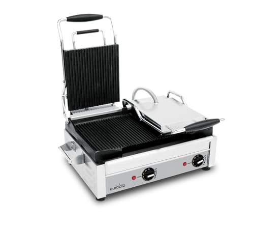 SFE02365 Double Commercial Panini Press with Grooved Plates