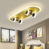 ycdssm plafoniera da skateboard lampada da soffitto moderna a led dimmerabile lampada per bambini dei cartoni animati lampadario in acrilico illuminazione a soffitto per camera da letto per ragazzi