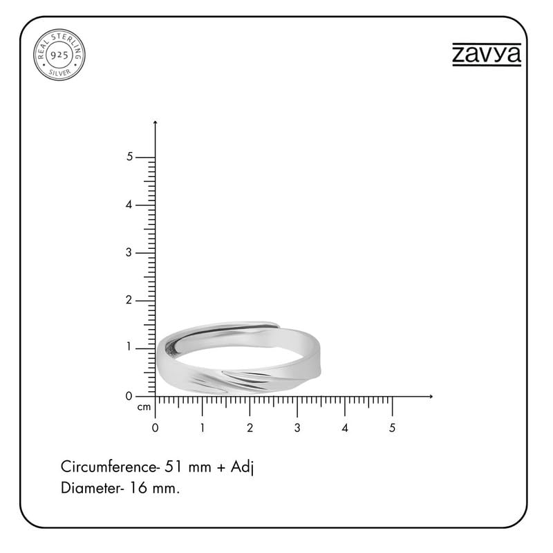 ZAVYA 925 Sterling Silver Designer Rhodium Plated Adjustable Ring for Men| Gift for Men and Boys | With Certificate of Authenticity and 925 Hallmark - Image 6